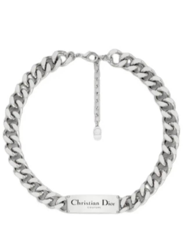 Couture Chain Link Necklace Silver - DIOR - BALAAN 2