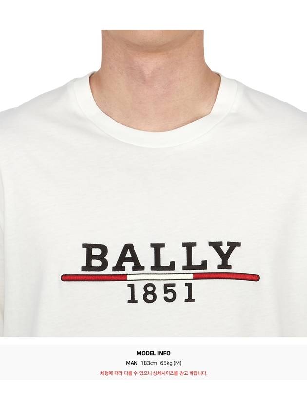 Men s short sleeve t shirt M5OU739F 7S319 10 - BALLY - BALAAN 5