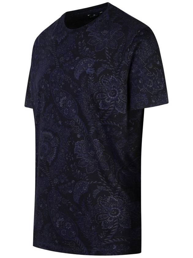 Etro 'Roma' Blue Cotton T-Shirt - ETRO - BALAAN 2