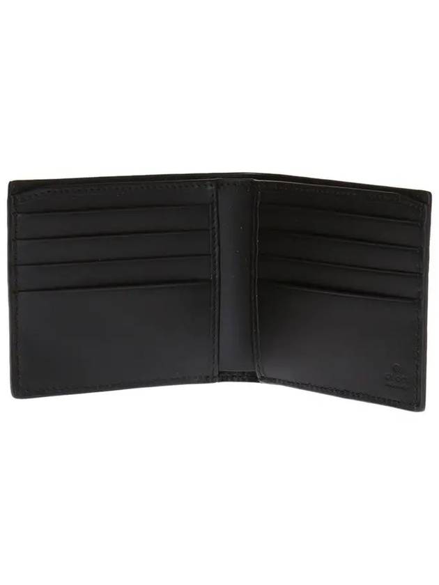 GG Signature Web Leather Half Wallet Black - GUCCI - BALAAN 4