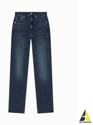 JEANS Women s High Rise Slim Straight Fit Blue Black Brushed Denim J224408 1BJ - CALVIN KLEIN - BALAAN 1