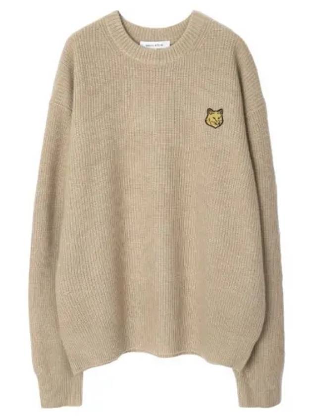 Bold Foxhead Patch Comfort Ribbed Knit Men - MAISON KITSUNE - BALAAN 1