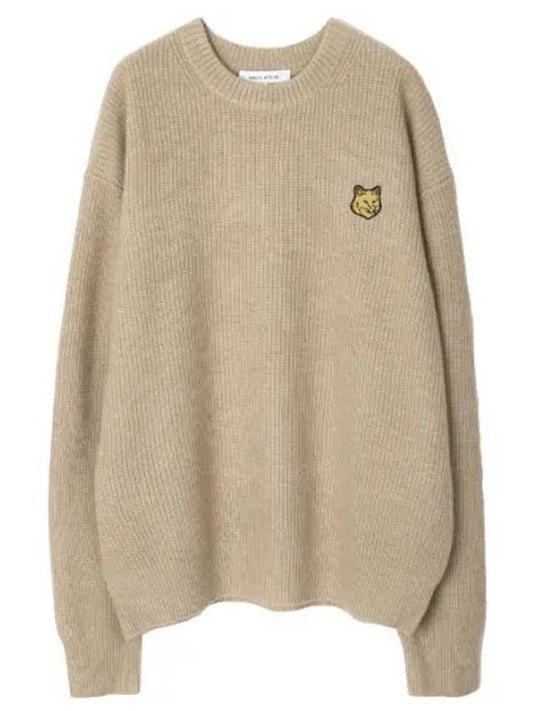 Bold Foxhead Patch Comfort Ribbed Knit Men - MAISON KITSUNE - BALAAN 1