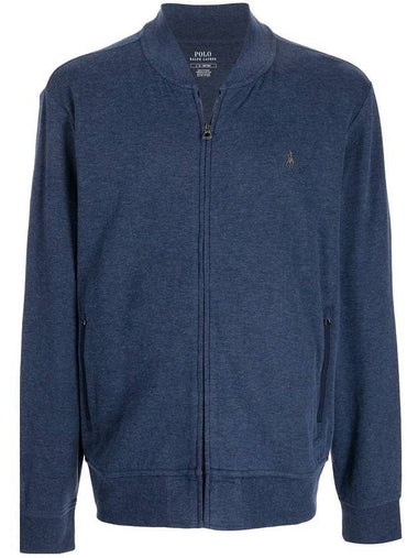 Men's Embroidered Pony Logo Zip-up Jacket Blue - POLO RALPH LAUREN - BALAAN 1