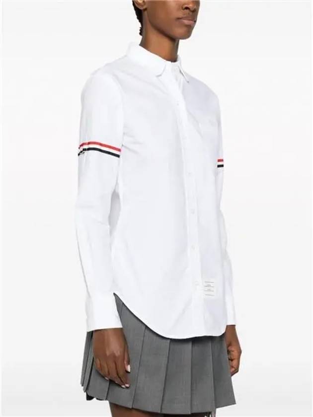 RWB Stripe Button Shirt White - THOM BROWNE - BALAAN 5