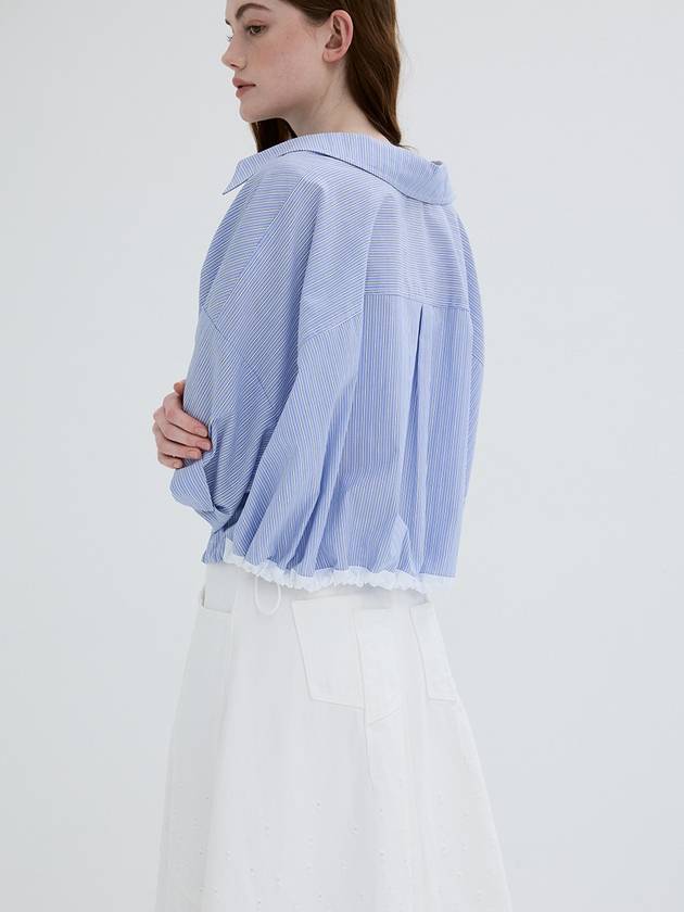 Back flare crop shirtBlue - REAL ME ANOTHER ME - BALAAN 2