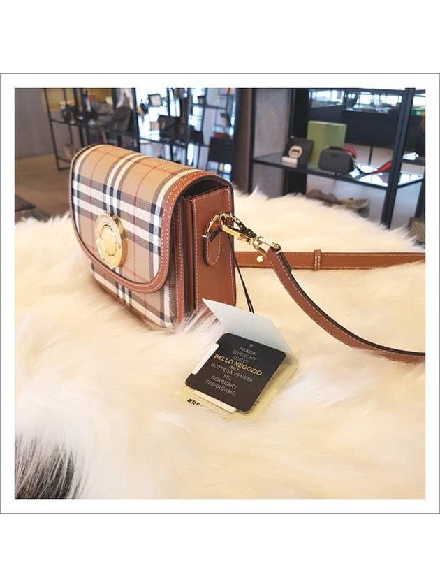 Elizabeth Check Pattern Small Cross Bag Beige - BURBERRY - BALAAN 4