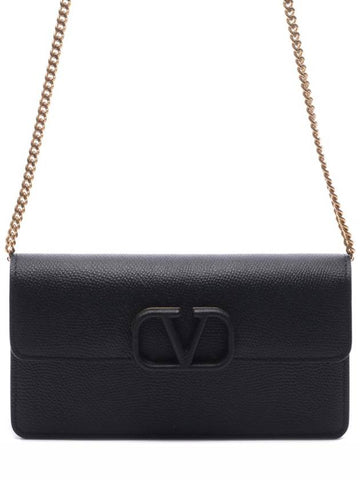 Women's V Logo Chain Cross Bag 4W0P0S93 RQR 0NO 24S - VALENTINO - BALAAN 1