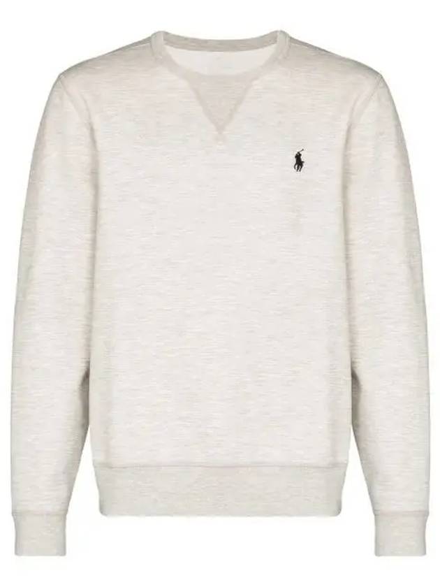 Embroidered Logo Basic Crew Neck Sweatshirt Grey Melange - POLO RALPH LAUREN - BALAAN 2