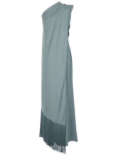 'Berenson' Blue One-Shoulder Long Dress With Scarf Detail In Viscose Stretch Blend Woman - TALLER MARMO - BALAAN 2