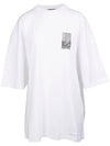 Barcode Logo Oversized Short Sleeve T-shirt White - BALENCIAGA - BALAAN 1