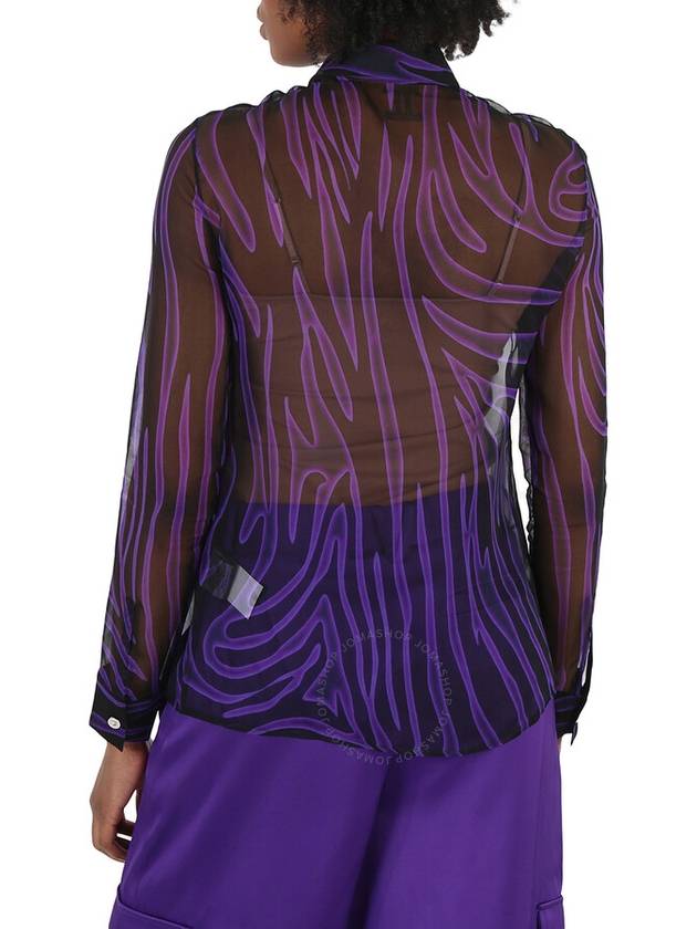 Shirt 23P10082281A07273 5BA60 ZEBRA VIOLET - VERSACE - BALAAN 4