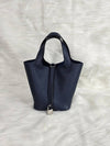 Picotin Lock 18 Tote Bag Navy - HERMES - BALAAN 2