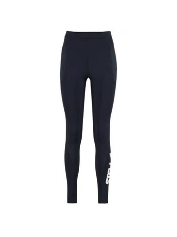 Women's Skuba Logo Print Leggings Navy - STELLA MCCARTNEY - BALAAN 1