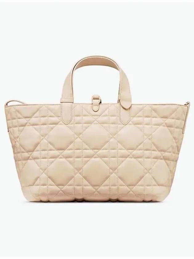 Toujours Macrocannage Calfskin Medium Tote Bag Beige - DIOR - BALAAN 3