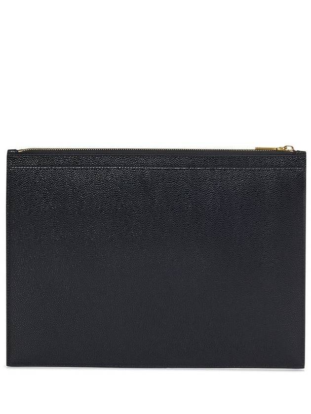 Medium Document Holder Clutch Bag Black - THOM BROWNE - BALAAN 3