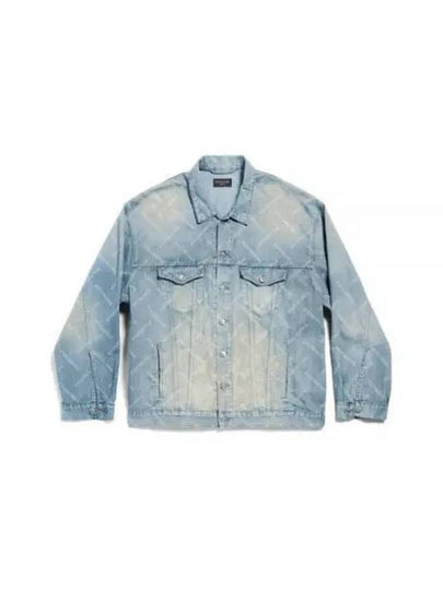 Logo Print Denim Jacket Blue - BALENCIAGA - BALAAN 2