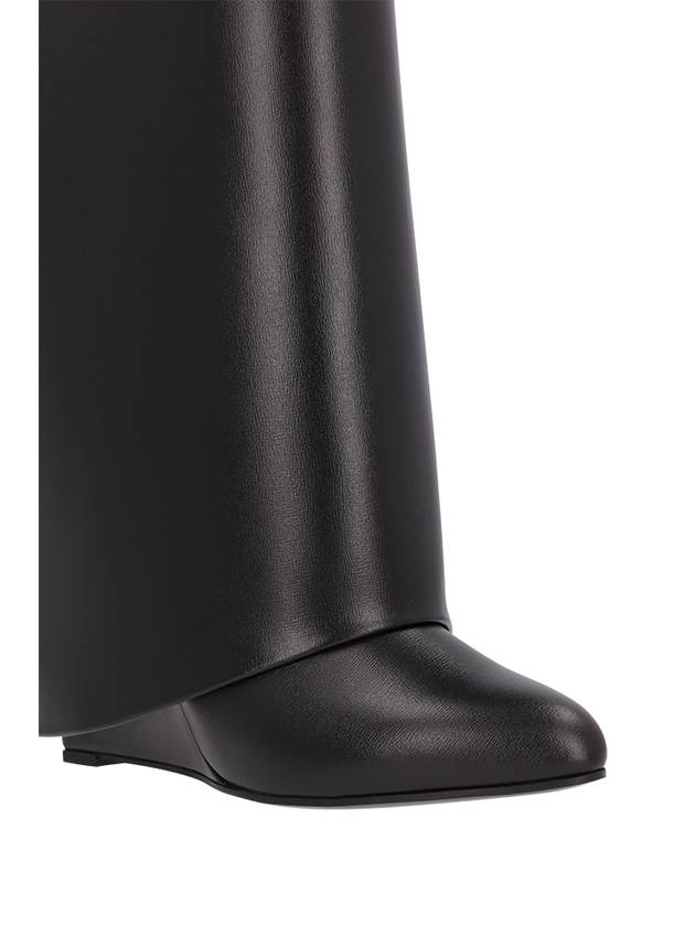 SHARK LOCK WIDE LEATHER BOOTS - GIVENCHY - BALAAN 8