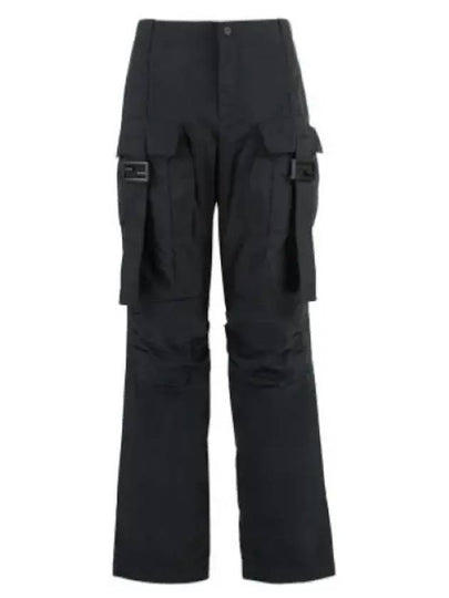 Women's Nylon Cargo Track Pants Black - FENDI - BALAAN 2