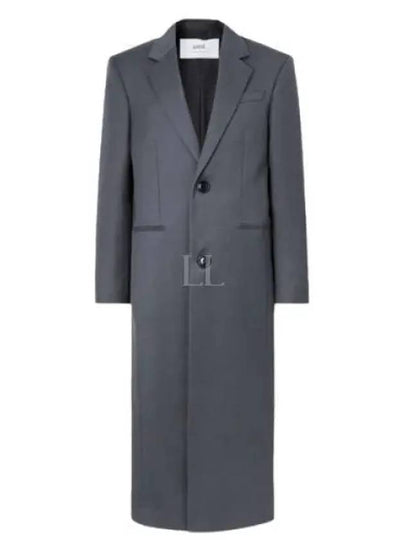 Tailored Wool Single Coat Grey - AMI - BALAAN 2