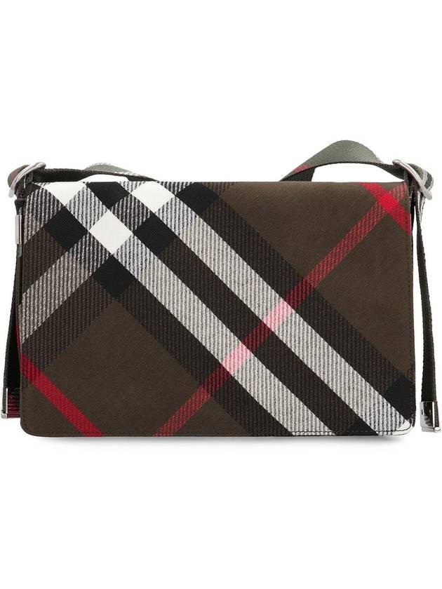 Checked Jacquard Messenger Bag Green - BURBERRY - BALAAN 4