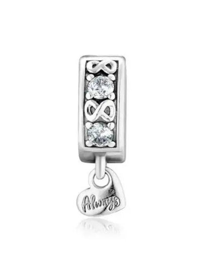 Family Always Pave Clip Bracelet Charm Silver - PANDORA - BALAAN 2