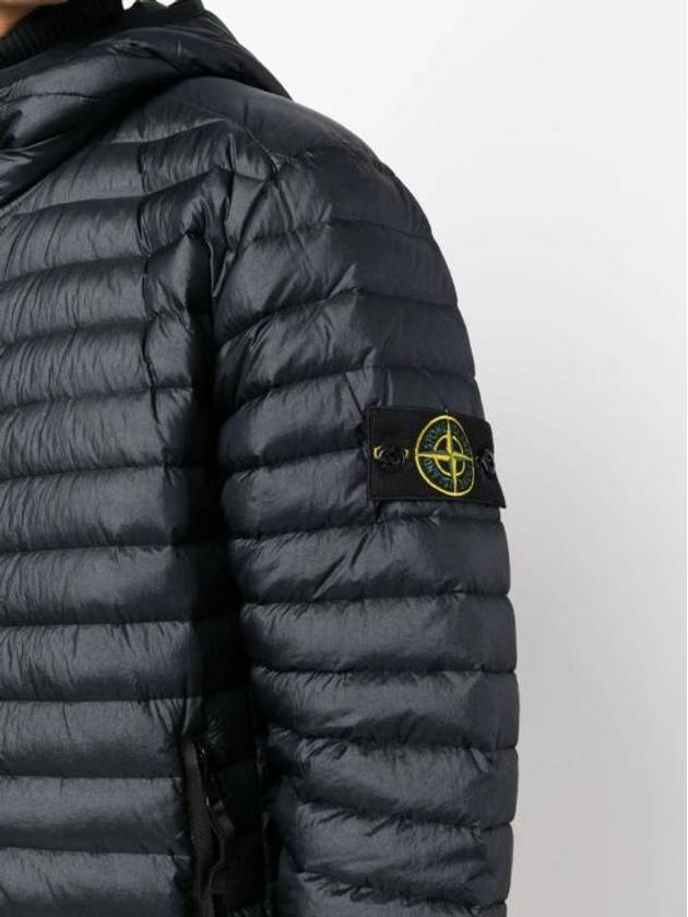 Loom Woven Chambers Down Padding Dark Navy - STONE ISLAND - BALAAN 6