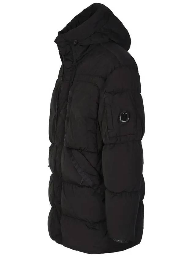 Men s Lens Wappen Nycra R Long Padded Jacket Black 17CMOW173A 005864G 999 - CP COMPANY - BALAAN 5