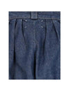 Women's Pleated Wide Jeans Blue - MAISON MARGIELA - BALAAN 5