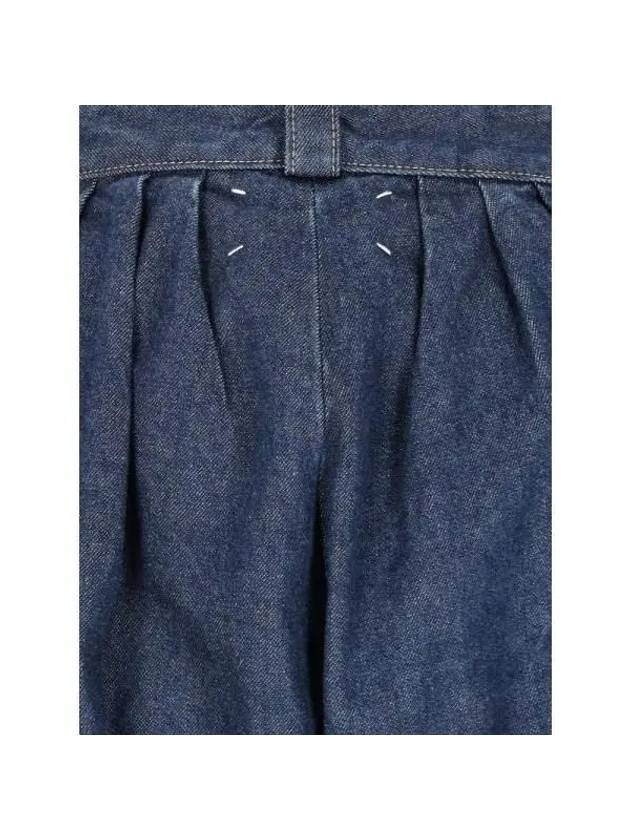 Women's Pleated Wide Jeans Blue - MAISON MARGIELA - BALAAN 5