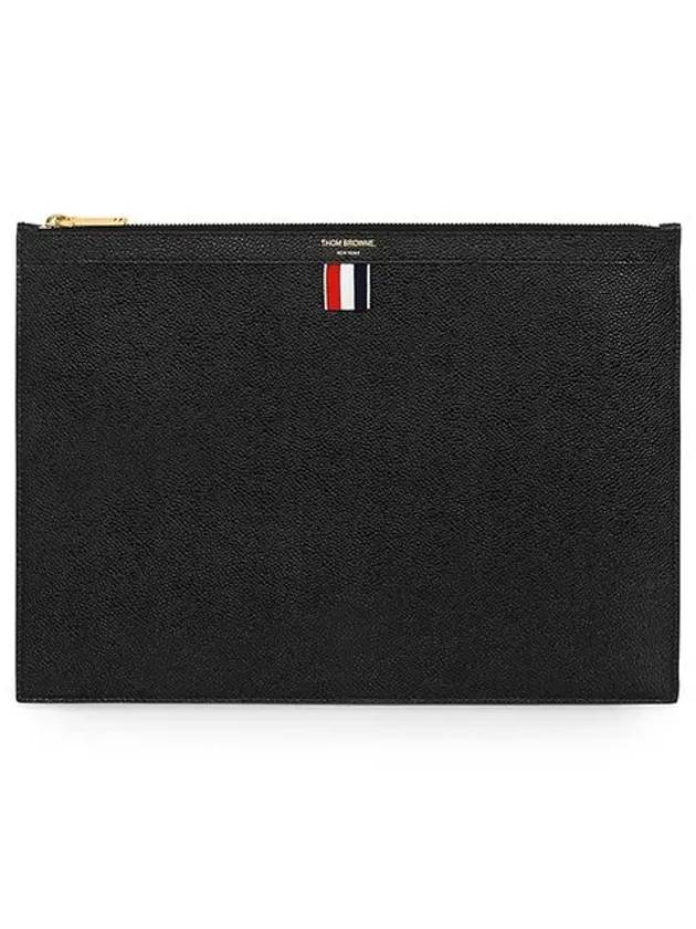 Medium Document Holder Clutch Bag Black - THOM BROWNE - BALAAN 6