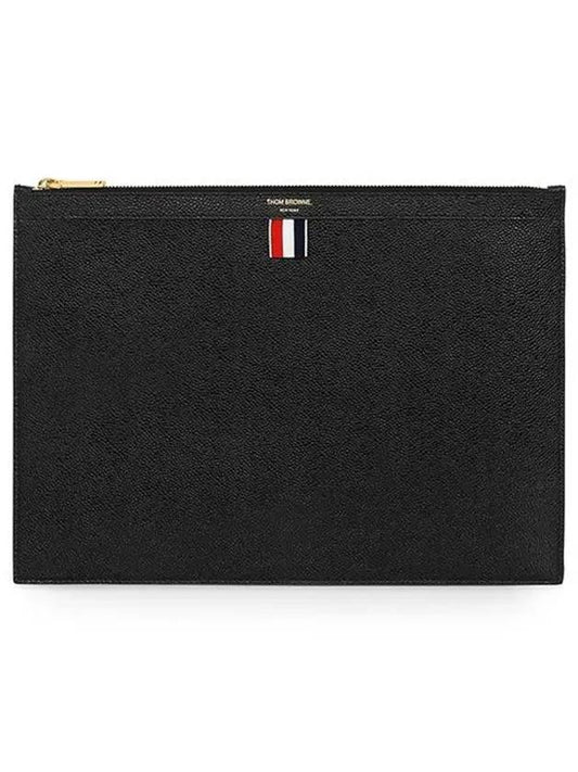 Medium Document Holder Clutch Bag Black - THOM BROWNE - BALAAN 2