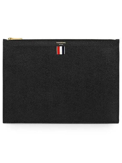 Medium Document Holder Clutch Bag Black - THOM BROWNE - BALAAN 2