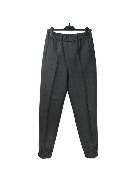 Women's Wool Jogger Overfit Pants F5486 252 PHANTOM GNC002ph - GANNI - BALAAN.