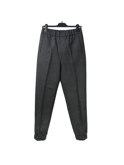 Women's Wool JoGGer Overfit Track Pants Grey - GANNI - BALAAN 2