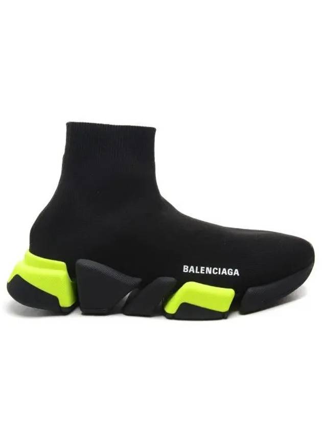 Speed ​​2.0 High Top Sneakers Fluo Yellow Black - BALENCIAGA - BALAAN 2