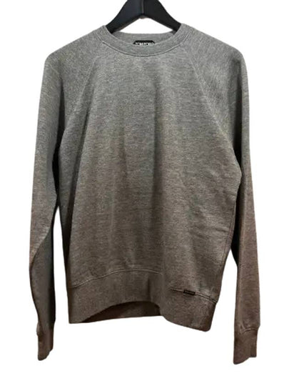 Brushed Back Cotton Blend Sweatshirt Melange - TOM FORD - BALAAN 2