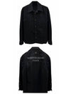 Back Logo Denim Cotton Long Sleeve Shirt Black - WOOYOUNGMI - BALAAN 5