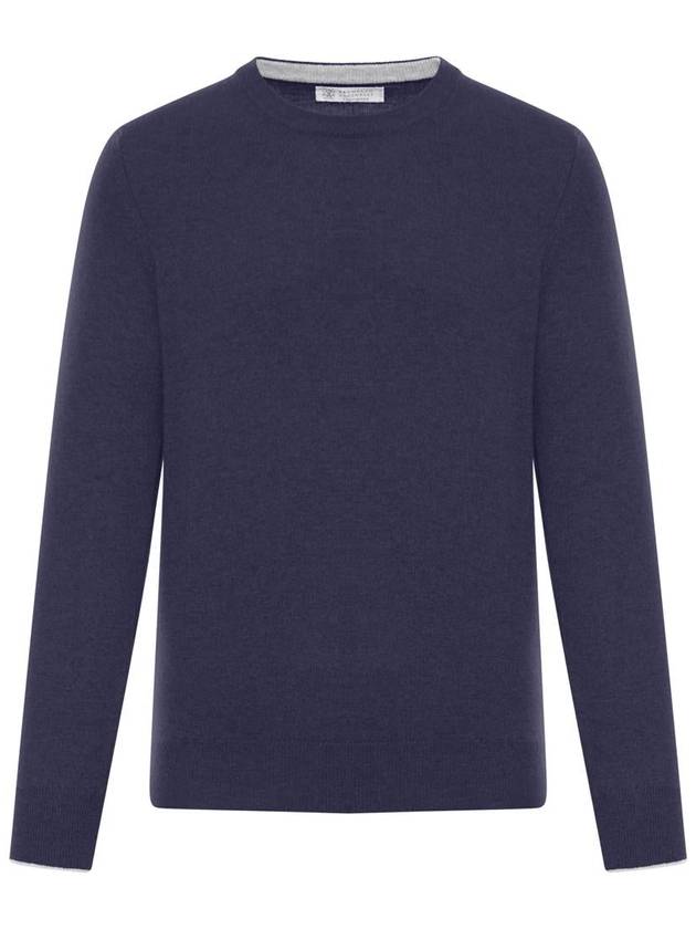 Cashmere Crew Neck Knit Top Navy - BRUNELLO CUCINELLI - BALAAN 2