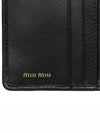 Logo Zipper Leather Card Wallet Black - MIU MIU - BALAAN 7