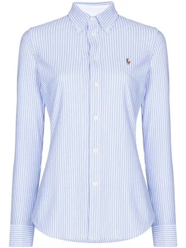 Striped Oxford Shirt Blue - POLO RALPH LAUREN - BALAAN 2