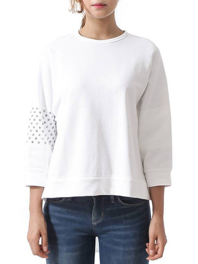 Women's Star Studded Cotton Blouse White - Nº 21 - BALAAN 2