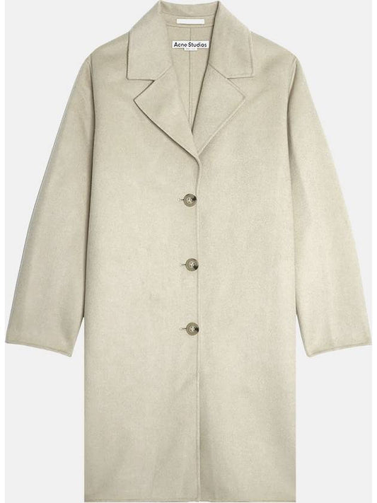 Button Wool Single Coat Beige - ACNE STUDIOS - BALAAN 2