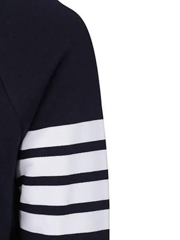 Engineered 4 Bar Diagonal Zip Up Hoodie Navy - THOM BROWNE - BALAAN 6