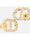 Petit CD Stud Crystal Earrings Gold - DIOR - BALAAN 4