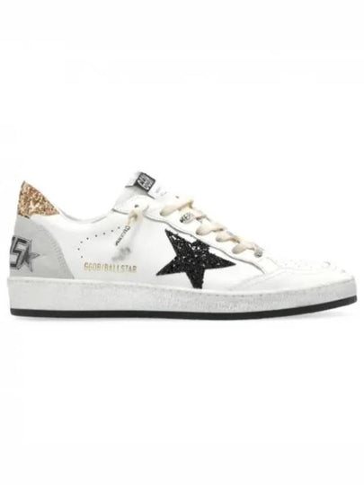 Ball Star Gold Tab Leather Low Top Sneakers White - GOLDEN GOOSE - BALAAN 2