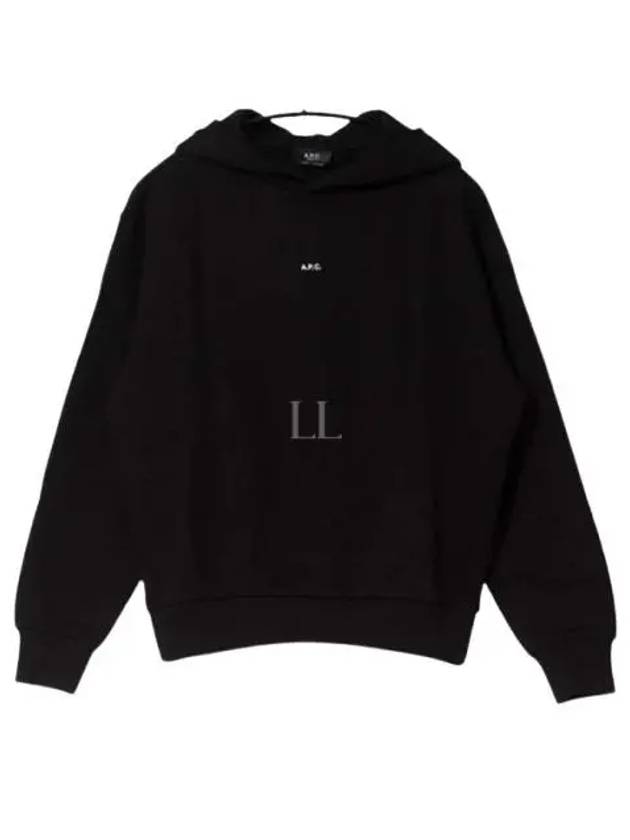 Boxy Micro Logo Hoodie Black - A.P.C. - BALAAN 2