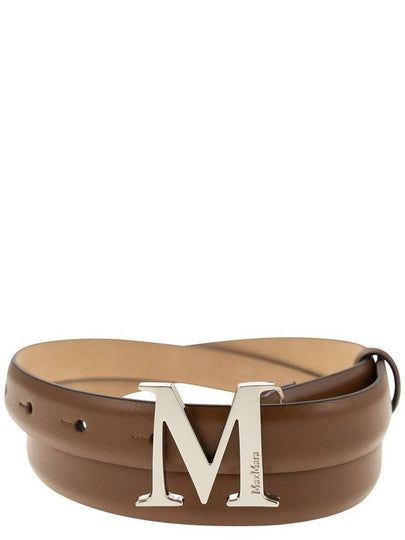 Logo Regular Leather Belt Brown - MAX MARA - BALAAN 2