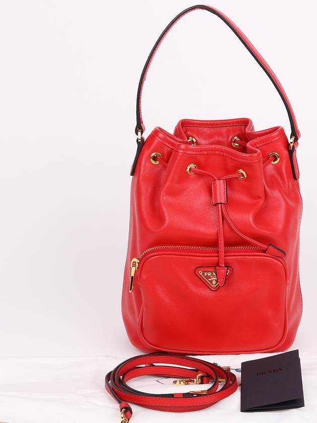 Duet small red bucket cross bag 1BH038 - PRADA - BALAAN 10