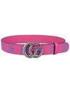 GG Marmont Leather Belt Pink - GUCCI - BALAAN 9